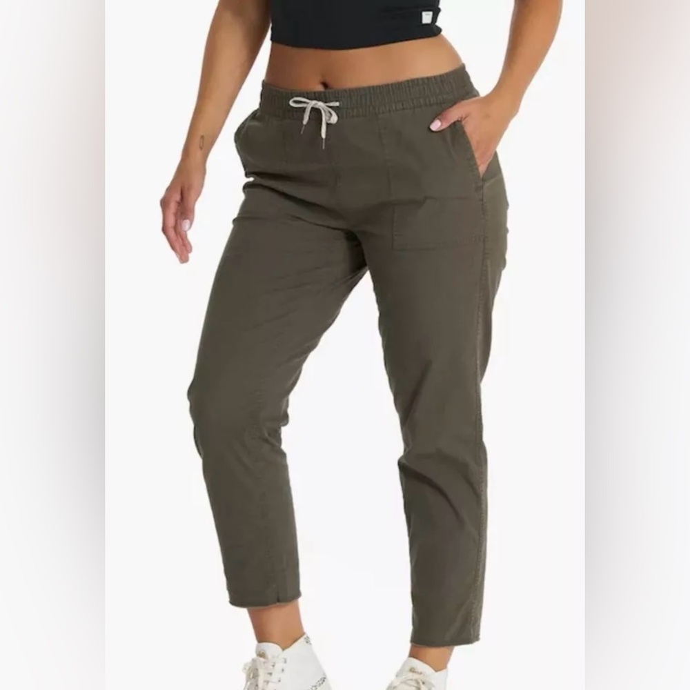 Vuori Olive Green Track Pants with Drawstring Waist